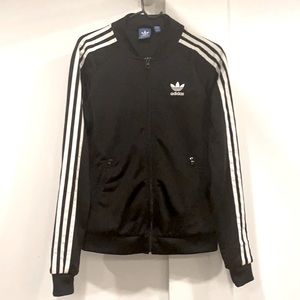 Black Adidas 3 stripes street jacket size S